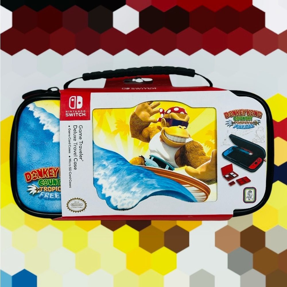 Nintendo Switch Game Traveler Deluxe Travel Case Donkey Kong Country Tropical